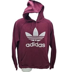 Adidas Hoodie Men's Large Trefoil Logo Graphic Pouch Pocket Pullover Hoodie